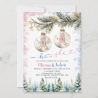 He or She Cookies Christmas Ornament Gender Reveal
