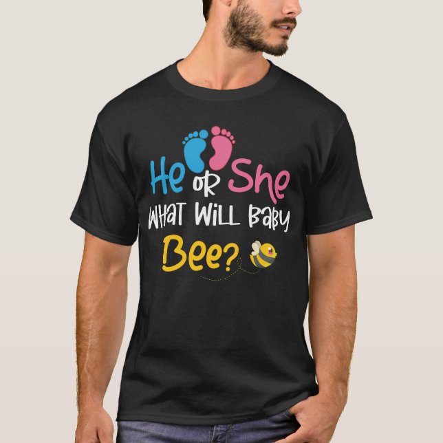 He Or She Gender Reveal T-Shirt (Front)