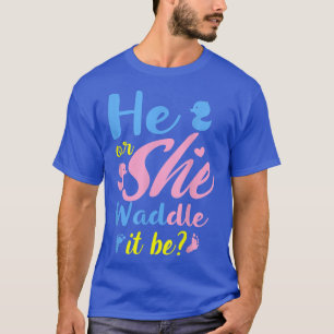 He or She it Be Gender Reveal Party Cute Duck Game T-Shirt