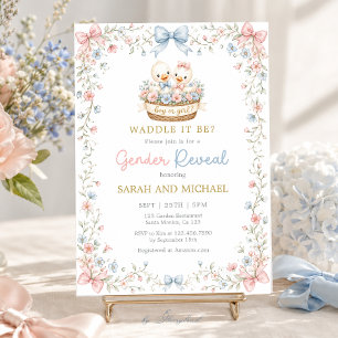 He or She Silly Goose Gender Reveal  Invitation