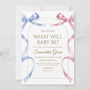 He or She What Will Baby Be Baby Shower Invitation
