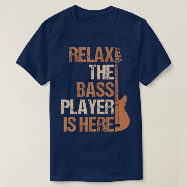 he Player Is Here Guitar Matching Men Women Funny  T-Shirt (Design Front)