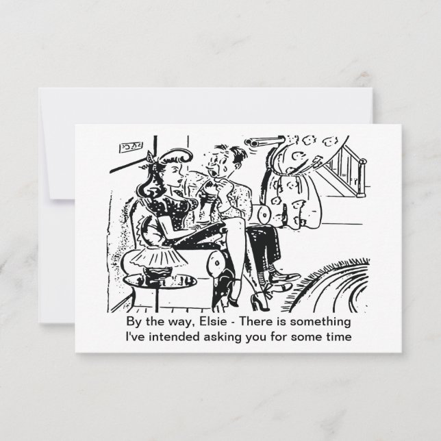 He Popped the Question, Funny Save The Date (Front)