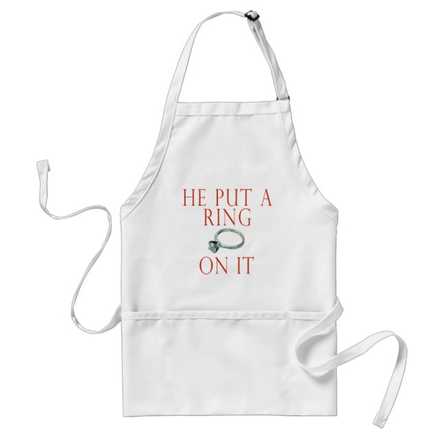 He Put a Ring On It Bride Standard Apron (Front)