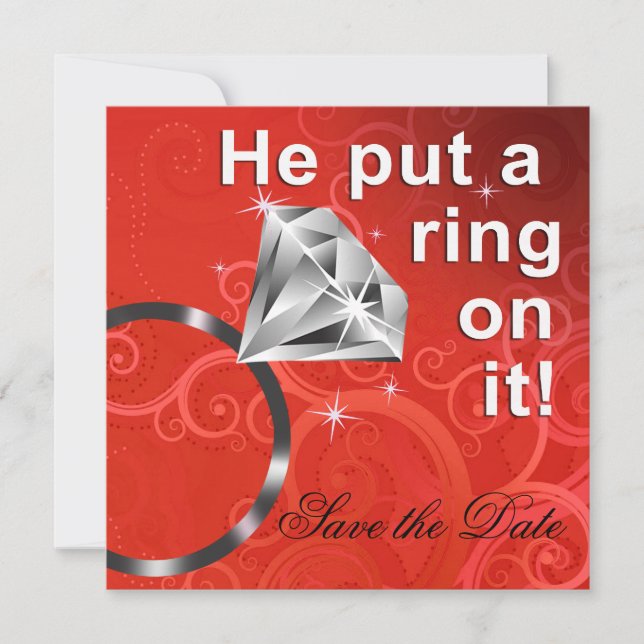 He put a ring on it - Save the Date (Front)