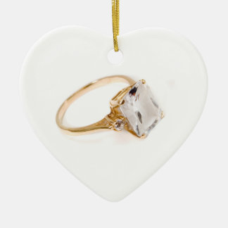 He Put a Ring on It/save the date Ceramic Ornament