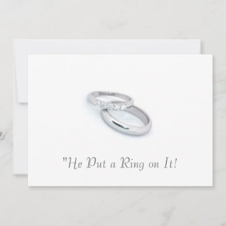 He Put a Ring on It/save the date Save The Date