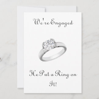 He Put a Ring on It/save the date Save The Date