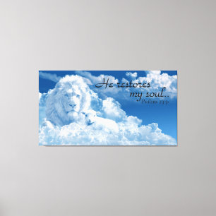 He restores my Soul Canvas Print
