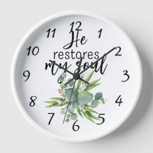 He Restores My Soul Clock