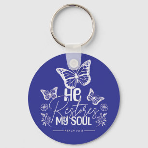 He Restores My Soul Keychain