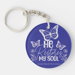 He Restores My Soul Keychain