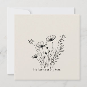 He Restores My Soul Minimalist Design