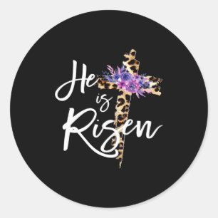 He Risen Easter Day Jesus Classic Round Sticker