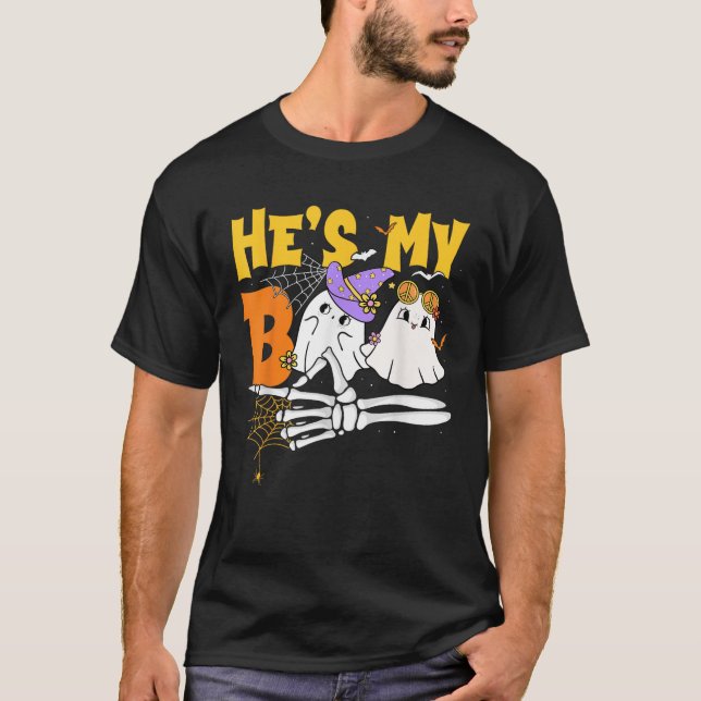 He s My Boo She s My Boo Ghosts Matching Couple Ha T-Shirt (Front)