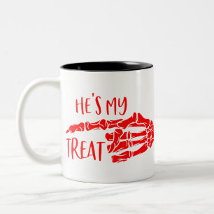 He’s My Treat (Halloween Trick Or Treat) # Two-Tone Coffee Mug
