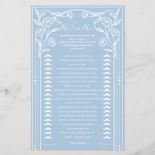 He Said, He Said Cute Wedding Game Printable