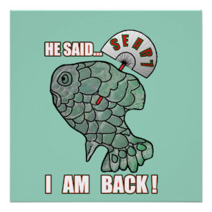He Said... I Am Back! Funny Sports Meme Quote Poster