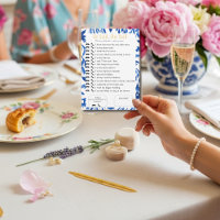 He Said, She Said Bridal shower Blue Game