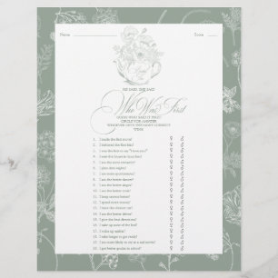 He Said She Said the Bridal Shower Game