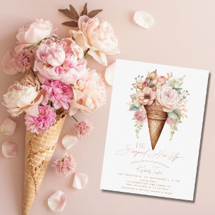 He Scooped Her Up Ice Cream Bridal Shower Invitation