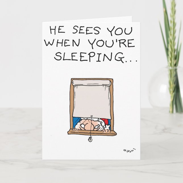 He Sees You Holiday Card (Front)
