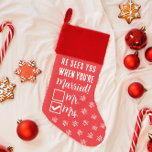 He Sees You When You're Married Mrs Newlywed Christmas Stocking<br><div class="desc">Fun Christmas stocking for married couple - perfect for first christmas married. The design is lettered with "He sees you when you're Married!" Mr and Mrs are printed with checkboxes and this design is checked for Mrs. (matching design for Mr. is available in my store). Lovely idea for newlyweds to...</div>