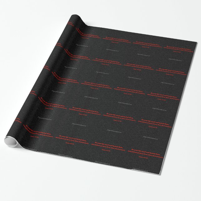 He sent His word Wrapping Paper (Unrolled)