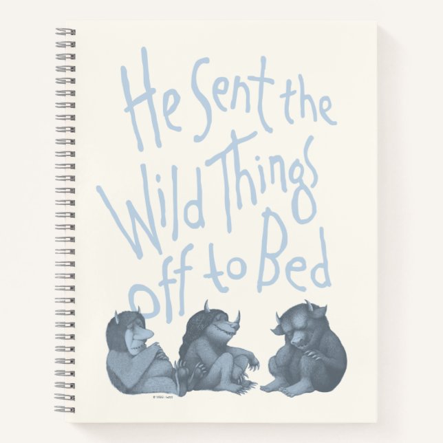 He Sent the Wild Things Off to Bed - Blue Notebook (Front)