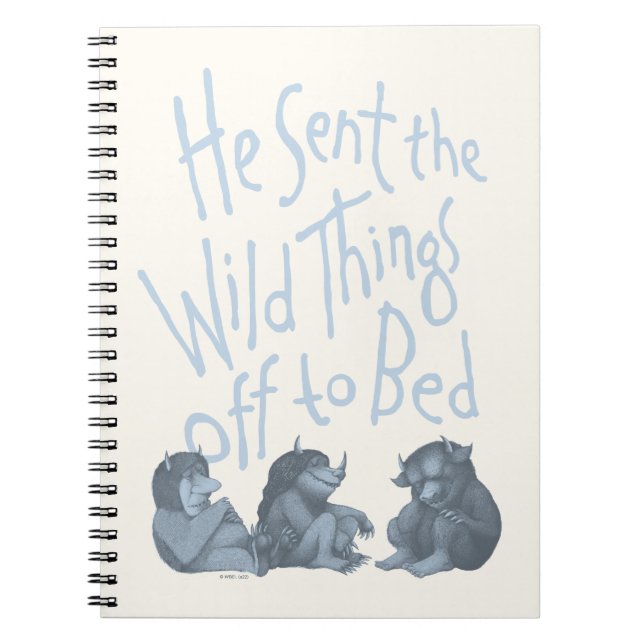 He Sent the Wild Things Off to Bed - Blue Notebook (Front)