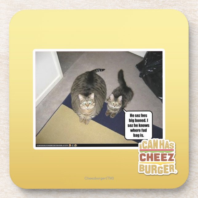He sez hes big boned. coaster (Front)