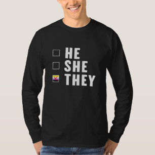 He She They Nonbinary Enby Genderqueer Non Binary T-Shirt