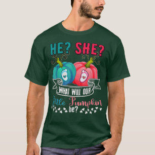 He She What Will Our Little Pumpkin Be Gender Reve T-Shirt