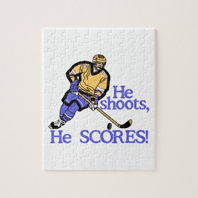 He Shoots He Scores Jigsaw Puzzle (Vertical)