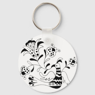 He Sings a Flower Keychain