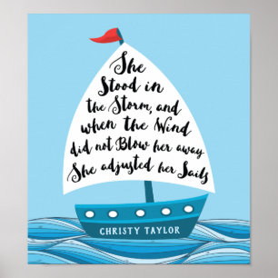 He Stood in the Storm (Custom Name) Poster