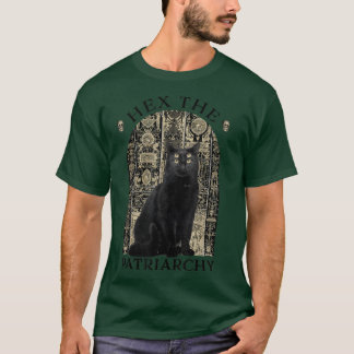 He The Patriarchy Black Cat Feminist Witch  T-Shirt