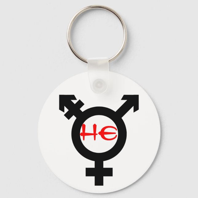 He Transgender Keychain (Front)