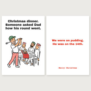 He Was on the 14th: Funny Golf Christmas Card