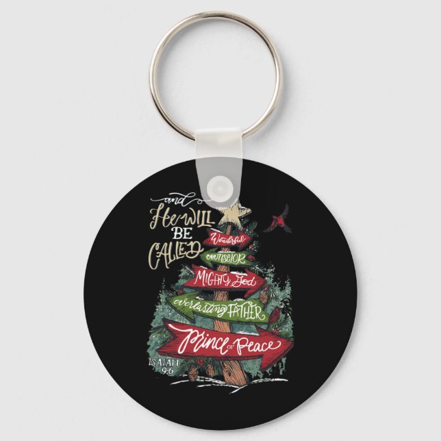 He Will Be Called Wonderful Counsellor Mighty God  Keychain (Front)
