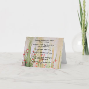 “HE Will Protect You” Folded Blank Note Card
