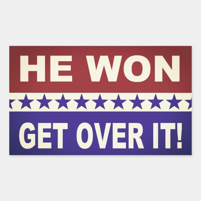 He Won Get Over It! Stickers (Front)
