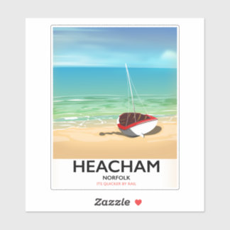 Heacham Norfolk vintage seaside poster