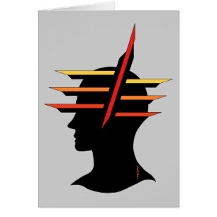 Head Abstract Greeting Card