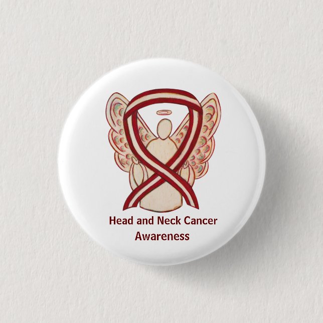 Head and Neck Awareness Ribbon Pin Buttons (Front)