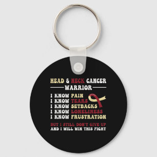 Head And Neck Cancer Awareness Black Keychain