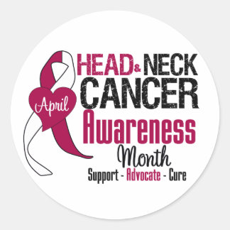 Head and Neck Cancer Awareness Month Classic Round Sticker