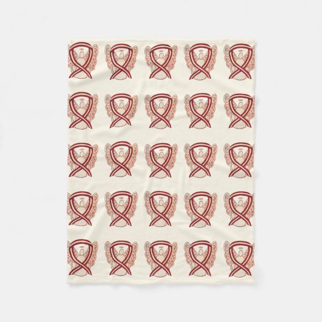 Head and Neck Cancer Awareness Ribbon Soft Blanket (Front)