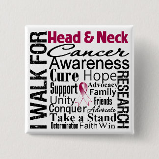 Head and Neck Cancer Awareness Walk 2 Inch Square Button