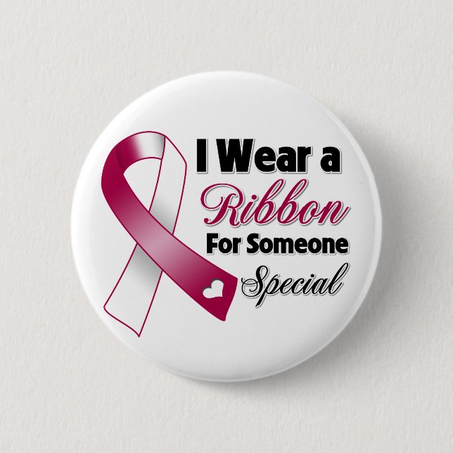 Head and Neck Cancer Ribbon Someone Special 2 Inch Round Button (Front)